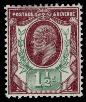 gb-edvii-sg288-spec-m10-5-1d-dull-purple-green-m-mint-cat-30