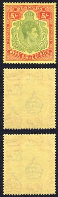 bermuda-sg118e-5-green-and-red-pale-yellow-perf-13-m-m-cat-45-pounds