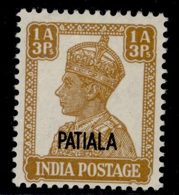 indian-states-patiala-gvi-sg107-1a-3p-yellow-brown-m-mint