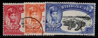 brunei-gvi-sg93-95-1949-silver-jubilee-set-fine-used
