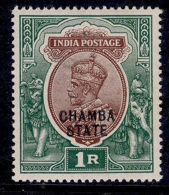 indian-states-chamba-gv-sg53-1r-red-brown-green-m-mint-cat-32