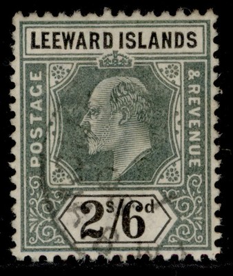 leeward-islands-edvii-sg27-2s-6d-green-black-fine-used-cat-95