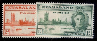 nyasaland-protectorate-gvi-sg158-159-1946-victory-set-nh-mint