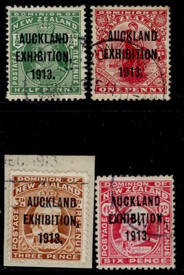 new-zealand-gv-sg412-415-1913-industrial-exhibition-set-fine-used-cat-700