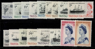 tristan-da-cunha-qeii-sg71-84b-1965-67-complete-set-m-mint-cat-50