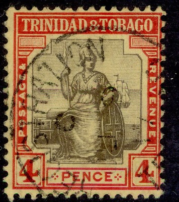 trinidad-tobago-gv-sg152-4d-black-red-yellow-very-fine-used-cds