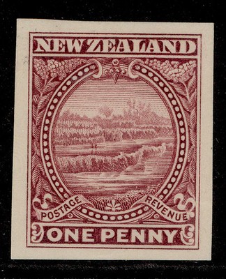 new-zealand-qv-sg274-var-1d-rose-red-unused-1900-imperf-plate-proof