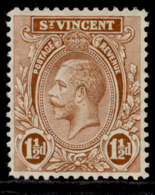 st-vincent-gv-sg132b-1d-brown-m-mint