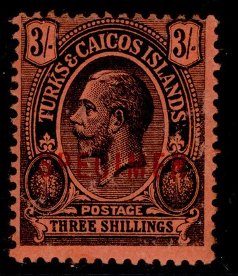 turks-caicos-islands-gv-sg139s-3s-black-red-nh-mint-specimen