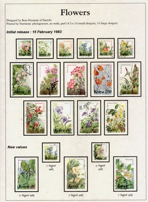 kenya-qeii-sg257-271-1983-flowers-set-fine-used-cat-48