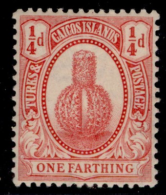 turks-caicos-islands-gv-sg154-rose-red-lh-mint