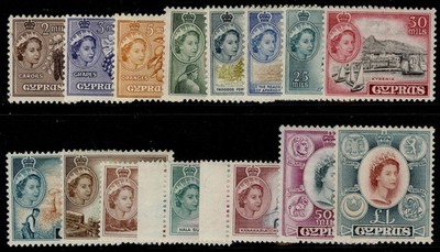 cyprus-qeii-sg173-187-1955-60-complete-set-m-mint-cat-130