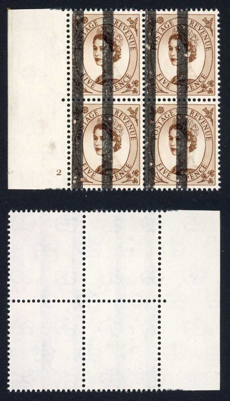 sg578-5d-wmk-crowns-with-post-office-tranning-bars-no-gum