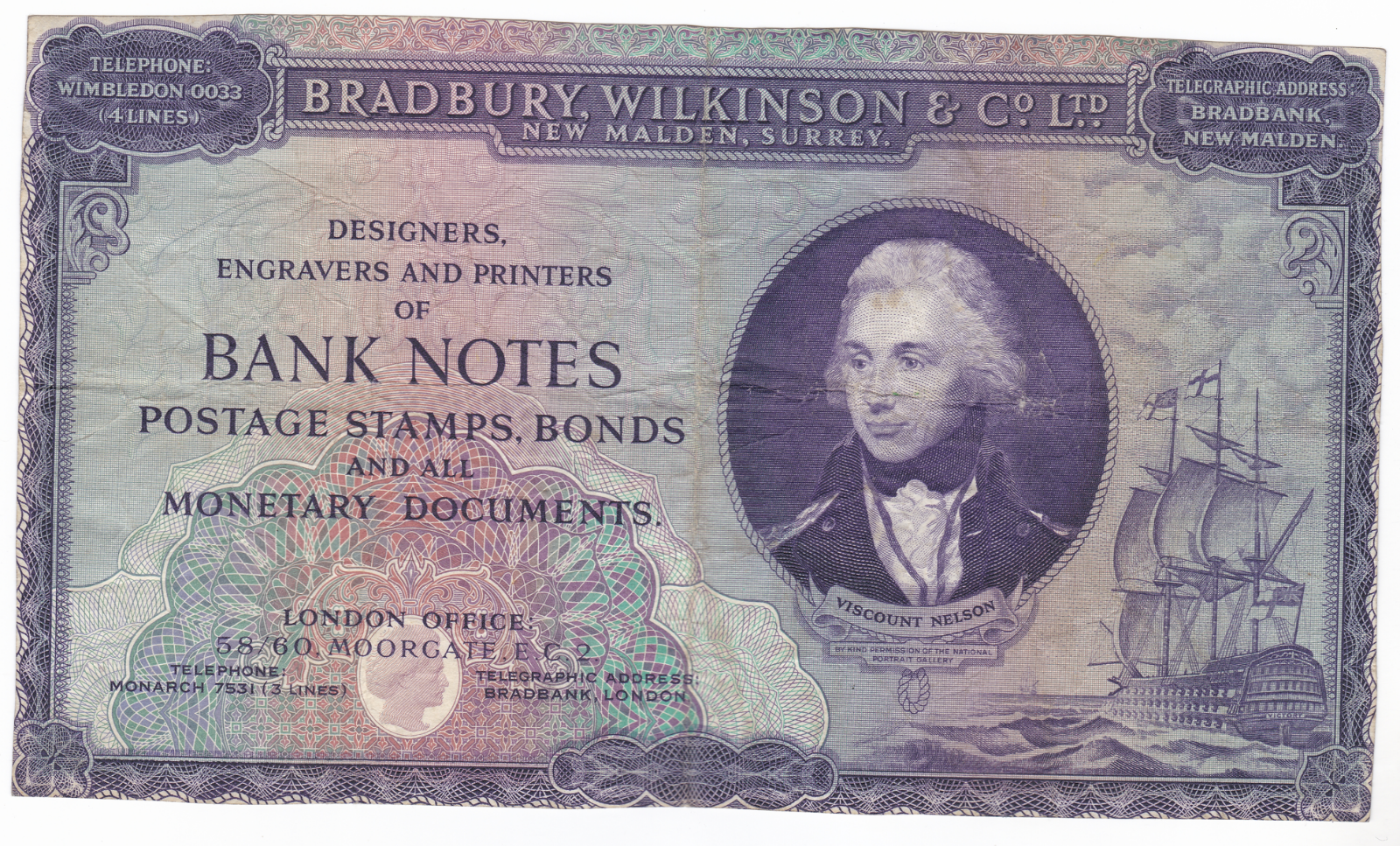 1958-1959-bradbury-wilkinson-co-ltd-advertising-note-mauve-good-condition