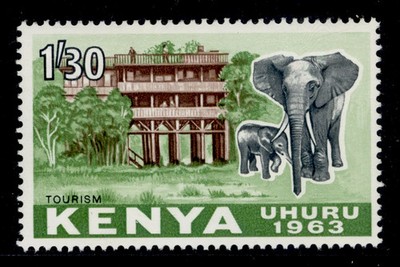 kenya-qeii-sg10-1s-30-brown-black-yellow-green-nh-mint