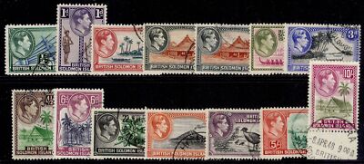 british-solomon-islands-gvi-sg60-72-1939-51-complete-set-fine-used-cat-60
