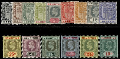 mauritius-edvii-sg181-195-1910-complete-set-m-mint-cat-325