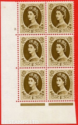 sg-584-s138-1-bistre-brown-a-mounted-mint-cylinder-block-of-6-cylind-b71145