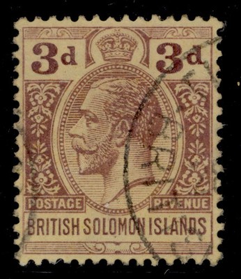 british-solomon-islands-gv-sg28-3d-purple-pale-yellow-fine-used-cat-140