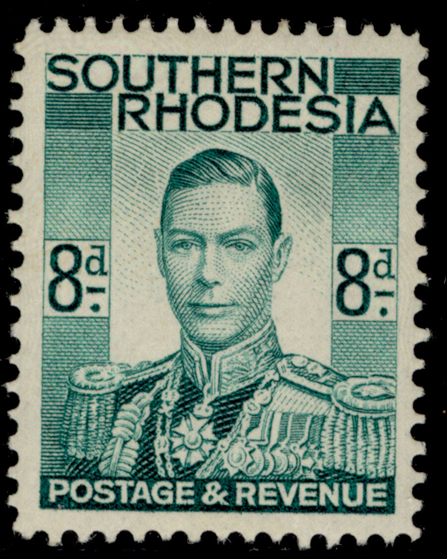 southern-rhodesia-gvi-sg45-8d-emerald-green-m-mint