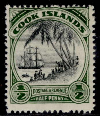 cook-islands-gvi-sg137w-d-black-deep-green-nh-mint
