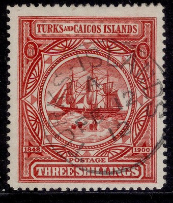 turks-caicos-islands-qv-sg109-3s-lake-very-fine-used-cat-130-cds