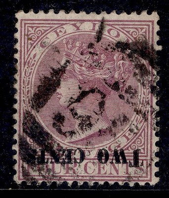 ceylon-qv-sg202a-2c-on-4c-rosy-mauve-fine-used-cat-24-surch-inverted