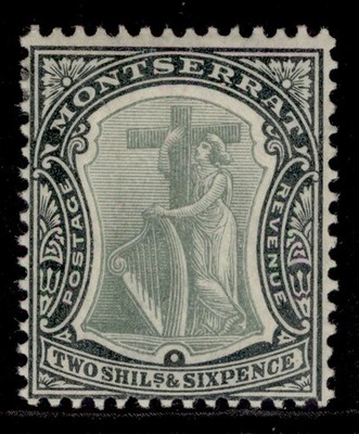 montserrat-edvii-sg22-2s-6d-green-black-lh-mint-cat-35