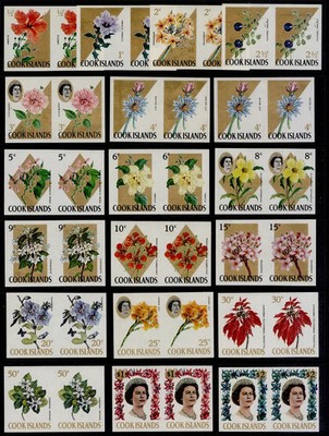 cook-islands-qeii-sg227-245-1967-plate-proof-pairs-to-2-incl-both-4c-nh-mint
