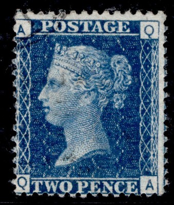 gb-qv-sg47-2d-dp-blue-plate-15-fine-used-cat-22-qa