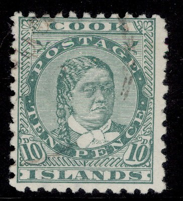 cook-islands-qv-sg19-10d-green-fine-used-cat-55