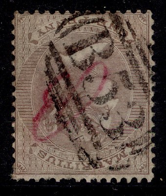 mauritius-qv-sg56w-1d-purple-brown-used-wmk-cc-inverted