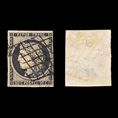 9343-france-sg6-2x-20c-grey-black-1849-sc-3-mi3y-used-c65