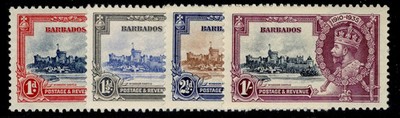 barbados-gv-sg241-244-1935-silver-jubilee-set-m-mint-cat-35