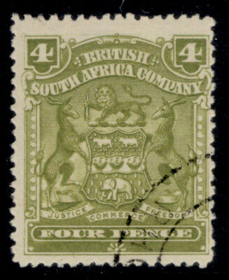 rhodesia-qv-sg82-4d-olive-fine-used