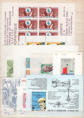 senegal-1964-84-group-of-9-um-m-sheets-incl-europe-african-economic
