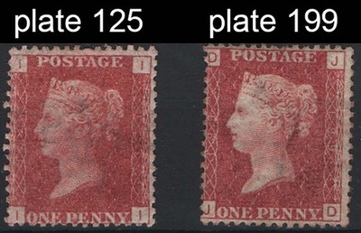 gb-1858-1d-plate-199-fresh-mint-plate-125-fine-unused-sg43