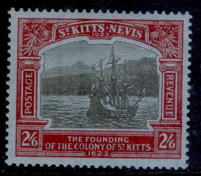 st-kitts-nevis-gv-sg57-2s-6d-black-red-blue-lh-mint-cat-55