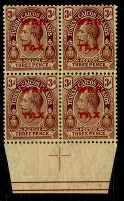 turks-caicos-islands-gv-sg148-3d-purple-orange-buff-nh-mint-block