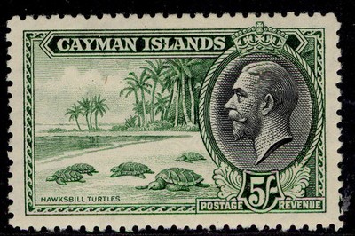 cayman-islands-gv-sg106-5s-green-black-m-mint-cat-65