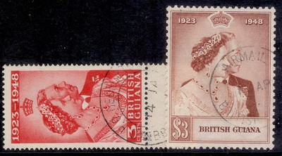 british-guiana-gvi-sg322-323-1948-rsw-set-very-fine-used-cat-30-cds