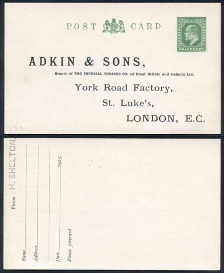 cs18-kevii-1-2d-blue-green-inland-card-format-csf5-stamp-l9-mint