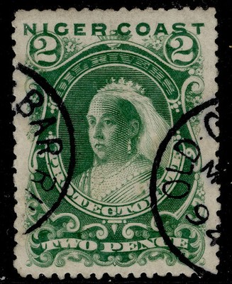 niger-coast-qv-sg47e-2d-green-fine-used-cat-48-perf-13-14-comp-12-13