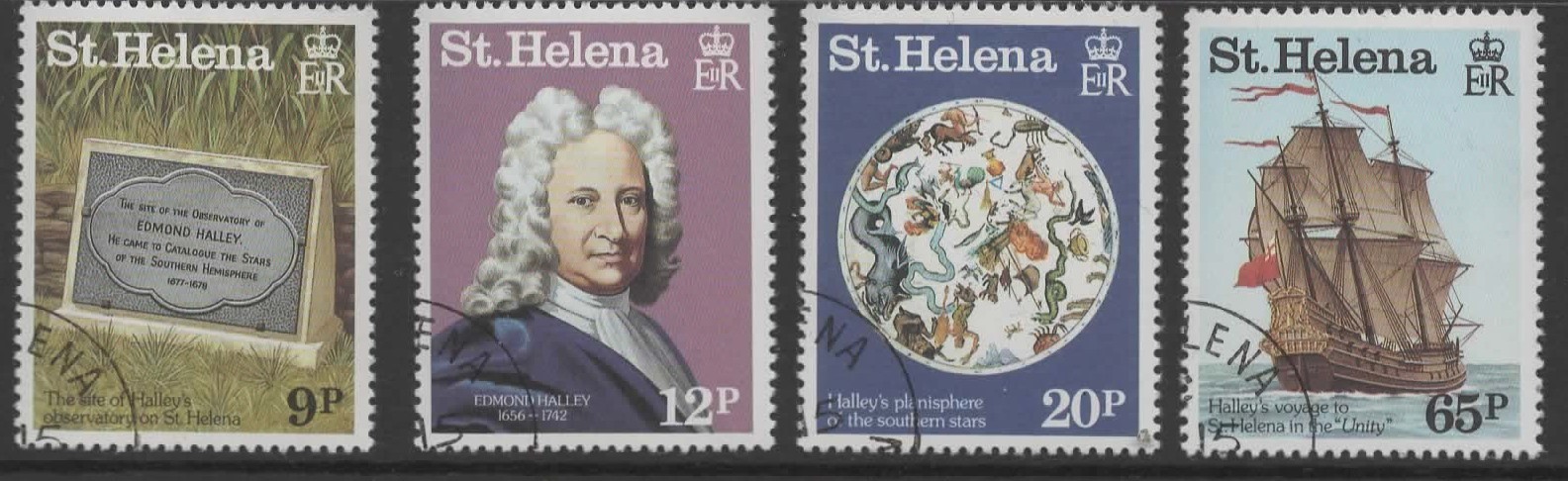 st-helena-sg482-75-1986-halliey-comet-used