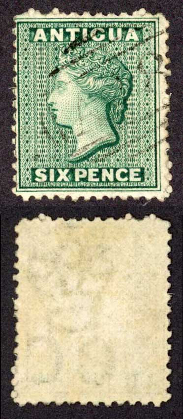 antigua-sg15-6d-blue-green-wmk-crown-cc-perf-12-5-fine-used-cat-11-pounds