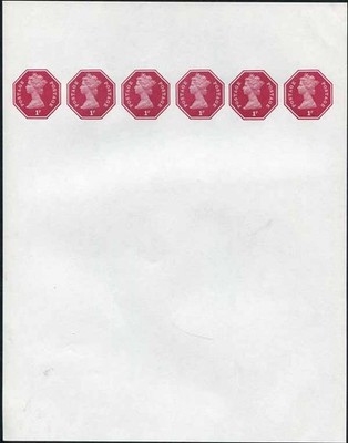 wsp153-qeii-1p-x-six-on-stamped-to-order-newspaper-wrapper-mint-approx-204x260mm