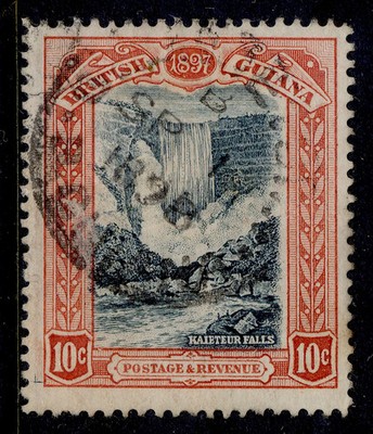 british-guiana-qv-sg220-10c-blue-black-brown-red-used-cat-30