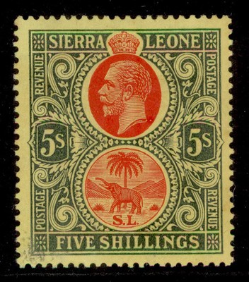 sierra-leone-gv-sg145-5s-red-green-yellow-m-mint-cat-22