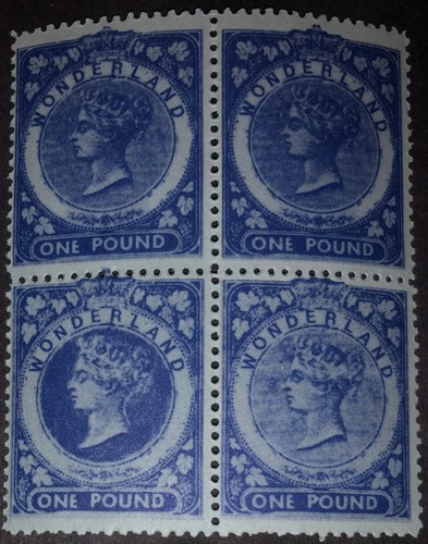 gerald-king-wonderland-cogh-stamp-duty-pastiche-block-of-four-mnh