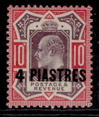 british-levant-edvii-sg10-4pi-on-10d-dull-purple-carmine-m-mint-cat-27